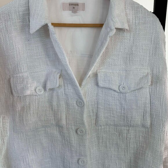 White Women's Blazer - Cream Clothing - Picture 4 of 6